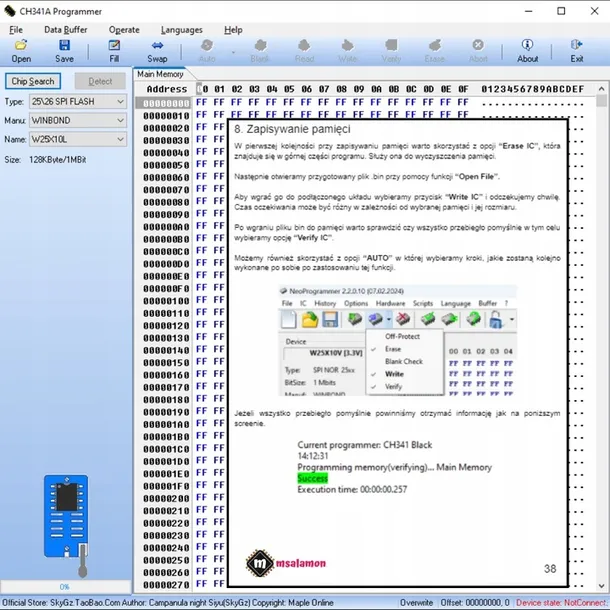 programator-ch341a-eeprom-flash-bios-immo-adaptery-klips-i-oprogramowanie-kod-producenta-brak-informacji