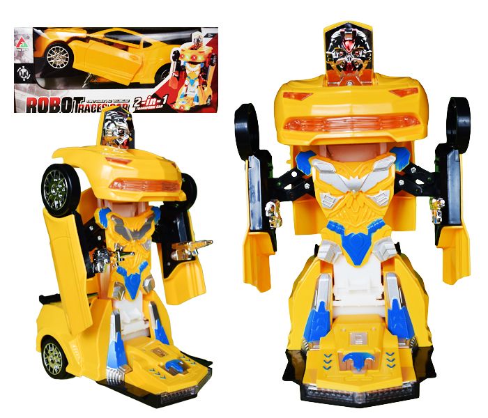 Samochód robot transformujący się transformers żółty