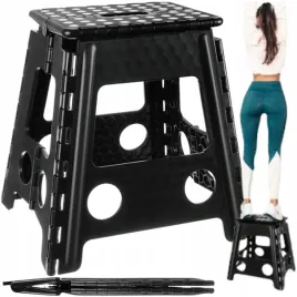 krzeslo-skladane-taboret-duzy-stolek-rozkladany-podest-wytrzymaly-czarny