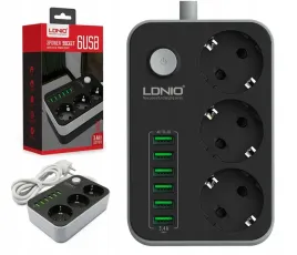 ldnio-listwa-zasilajaca-przedluzacz-3-gniazda-ac-6xusb-16m-wlacznik