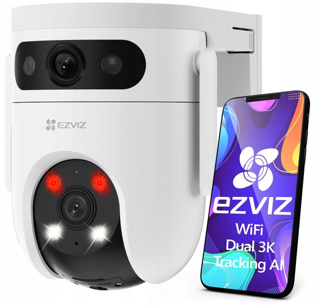 Kamera WiFi Zewnętrzna Obrotowa WiFi 10Mpx DUAL LENS H9C 5MP+5MP EZVIZ 2w1