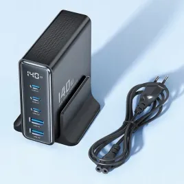 ladowarka-biurkowa-toocki-gan-140w-wieloportowa-inteligentna-stacja-ladujac