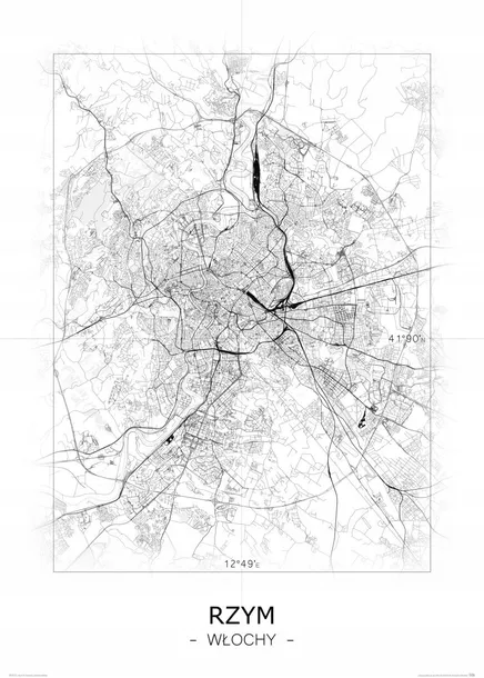 rzym-czarno-biala-mapa-50x70