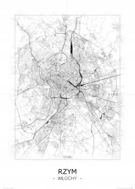 rzym-czarno-biala-mapa-50x70