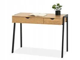 male-biurko-z-szufladami-debowe-na-czarnej-podstawie-lund