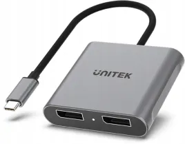 unitek-v1404a-adapter-usb-c-na-2x-port-dp-1-4-8k-60hz