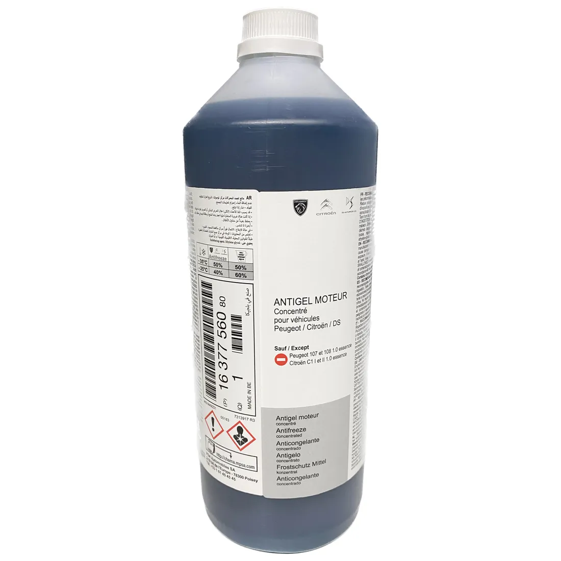 Płyn do chłodnic G33 koncentrat CITROEN PEUGEOT 1L niebieski