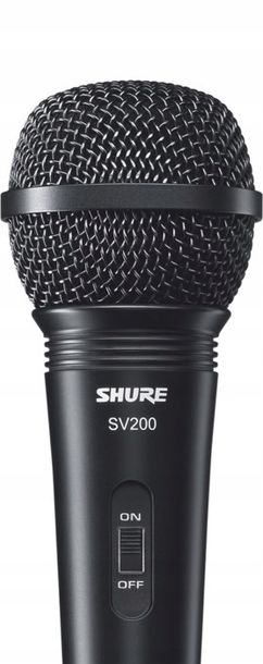 ﻿Shure SV200 - Mikrofon dynamiczny, uniwersalny, kardioidalny, włącznik, kab