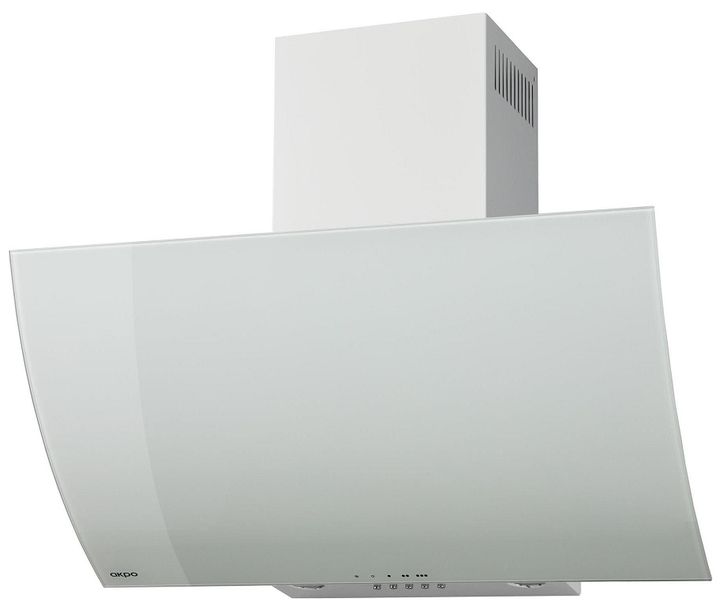 ﻿Okap kominowy AKPO WK-4 Clarus 60 Biały (600mm; front gięte białe szkło)