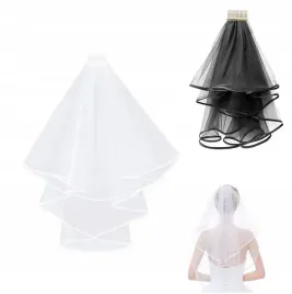 2-sztuki-welonow-slubnych-prosty-z-grzebieniem-czarnybialy-welon-dlugosc