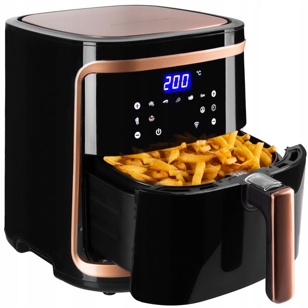 FRYTKOWNICA BEZTŁUSZCZOWA 7 L FRYTOWNICA 1900W XL AIR FRYER LCD GOLD ZŁOTA