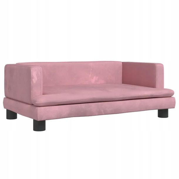 Фото - Садові меблі VidaXL ﻿Sofa dla dzieci, różowa, 80x45x30 cm, aksamit 