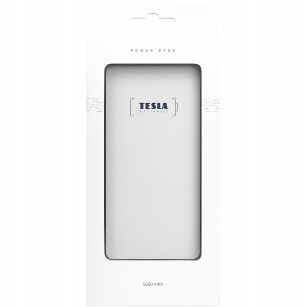 Powerbank Tesla 4000mAh 20W 1A Wbudowany Kabel microUSB z Przejściówkami