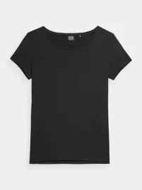 4f-t-shirt-regular-gladki-damski-gleboka-czern-rozmiar-xs