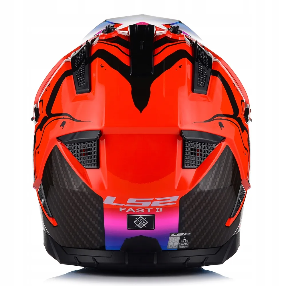 \"RYE CHASIN RACER 2027\" 808carrot着用 Kask motocyklowy integralny LS2 FF807 DRAGON TRAX BLUE RED