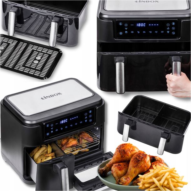 Frytkownica beztłuszczowa Air Fryer 2400W 12L Duża Frytownica 4w1 mocna XXL