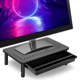 podstawka-pod-monitor-laptop-regulowana-z-szuflada-metalowa-gamingowa