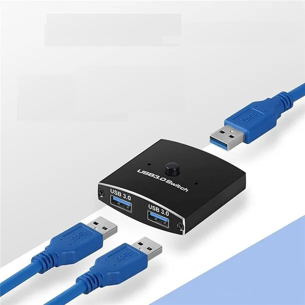 przelacznik-switch-kvm-usb-hub-3-0-dwa-komputery-stan-nowy-stan-opakowania-oryginalne