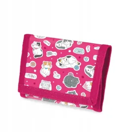 portfel-dzieciecy-portfelik-dla-dziewczynki-kotki-mlodziezowy-na-rzep-cats