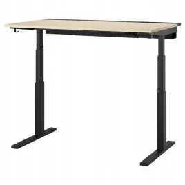 ikea-mittzon-biurko-z-regulacja-wysokosci-okleina-brzoza-czarny-140x80-cm