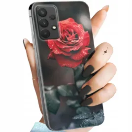 etui-do-samsung-galaxy-a32-wzory-roza-z-roza-rose-obudowa-pokrowiec-case