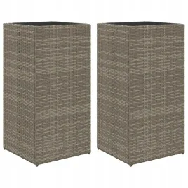 donice-ogrodowe-2-szt-szare-40x40x80-cm-rattan-pe
