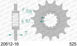 zebatka-napedzana-tyl-moto-stalowa-czarna-afa-10617-41