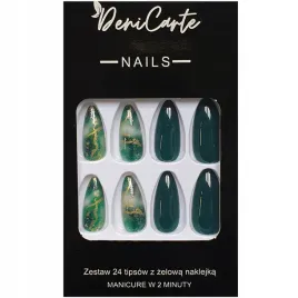deni-carte-tipsy-green-gold-marble-24-szt-paznokcie-sztuczne-marmurkowe