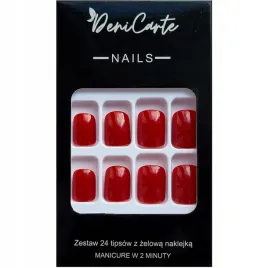 deni-carte-tipsy-square-red-24-szt-kolor-czerwony-sztuczne-paznokcie