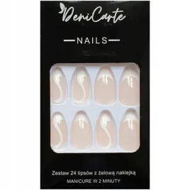 deni-carte-tipsy-french-bialy-ze-wzorem-swirl-24-szt-paznokcie-sztuczne