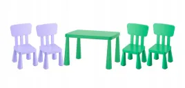 ikea-mammut-stolik-zielony-77x55cm-2-krzeselka-jaskrawozielony-liliowy