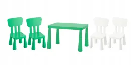 ikea-mammut-stolik-jaskrawozielony-77x55-cm-4-krzeselka-bialy-zielony