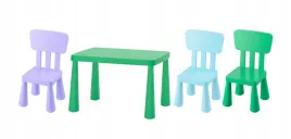 ikea-mammut-stolik-zielony-77x55cm-3-krzeselka-zielonyj-niebieskililiowy