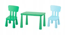 ikea-mammut-stolik-zielony-77x55-cm-2-krzeselka-zielony-jasnoniebieski