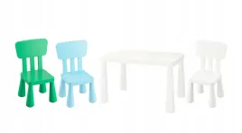 ikea-mammut-stolik-bialy-77x55cm-3-krzeselka-bialyzielonyjasnoniebieski