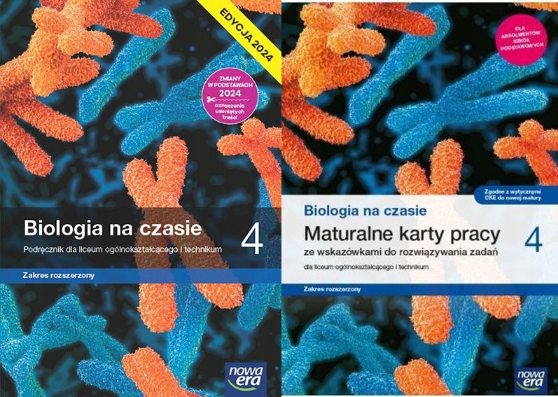 Biologia na czasie kl.4 LO KOMPLET Rozszerzony NOWA ERA Edycja 2024