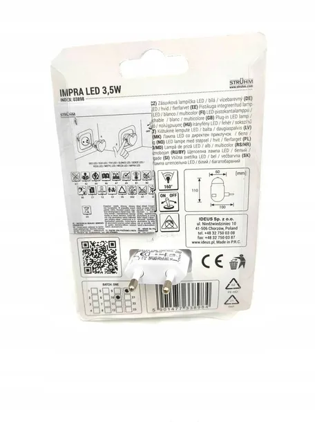 lampka-nocna-ideus-bialy-3898-zasilanie-sieciowe