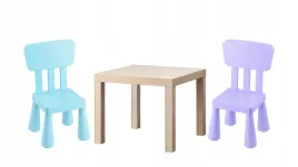 ikea-zestaw-lack-stolik-dab-bejca-mammut-2-krzeselko-j-niebieski-liliowy