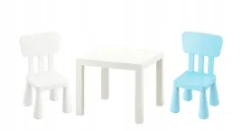 ikea-zestaw-lack-stolik-bialy-mammut-2x-krzeselko-bialy-jasnoniebieski