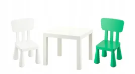 ikea-zestaw-lack-stolik-bialy-mammut-2x-krzeselko-bialy-jaskrawozielony