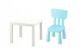 ikea-zestaw-lack-stolik-bialy-mammut-krzeselko-jasnoniebieski