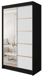 szafa-przesuwna-gold-3-120-czarny-bialy-mat-z-lustrem-nowoczesna-stylowa