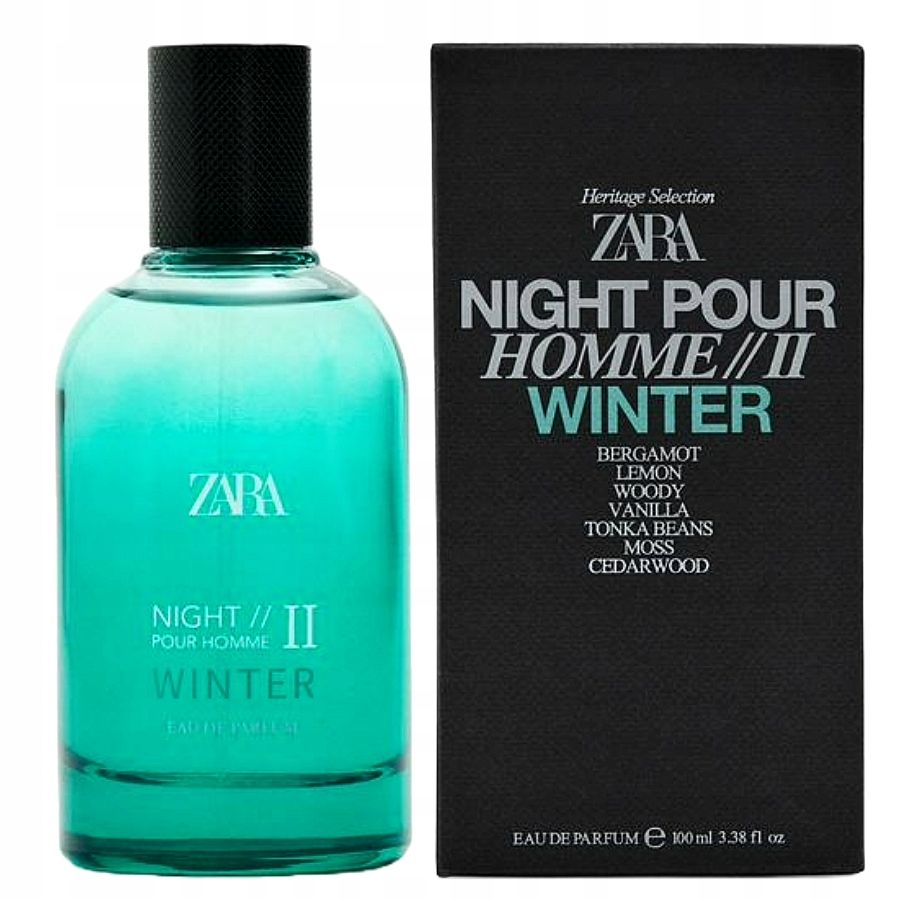 Zara Combo 2点セット 100ml PERFUMY męskie ZARA NIGHT POUR HOMME II WINTER WODA