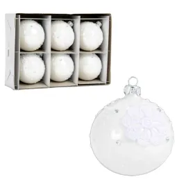 dekorowana-recznie-szklana-bombka-premium-8-cm-koronka-bialy-polysk-6-szt