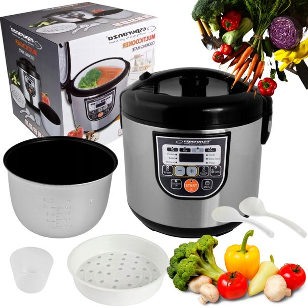 MULTICOOKER SZYBKOWAR GARNEK ELEKTRYCZNY 11 FUNKCJI ESPERANZA EKG011 860W