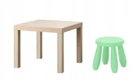 ikea-zestaw-stolik-lack-dab-bejcowany-na-bialo-mammut-stolek-jasnozielony