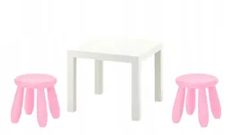 ikea-zestaw-stolik-lack-bialy-mammut-2x-stolek-rozowy