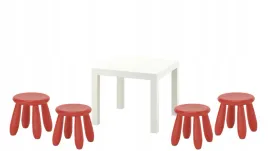 ikea-zestaw-stolik-lack-bialy-mammut-4x-stolek-czerwony
