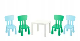 ikea-zestaw-stolik-lack-bialy-mammut-4x-krzeselka-zielony-jasnoniebieski