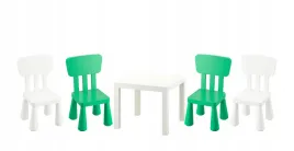 ikea-zestaw-stolik-lack-bialy-mammut-4x-krzeselka-bialy-jaskrawozielony